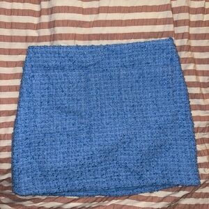 H&M tweed blue skirt